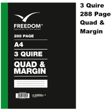 Freedom A4 - 3 Quire 288 Page Counter Book Q/M